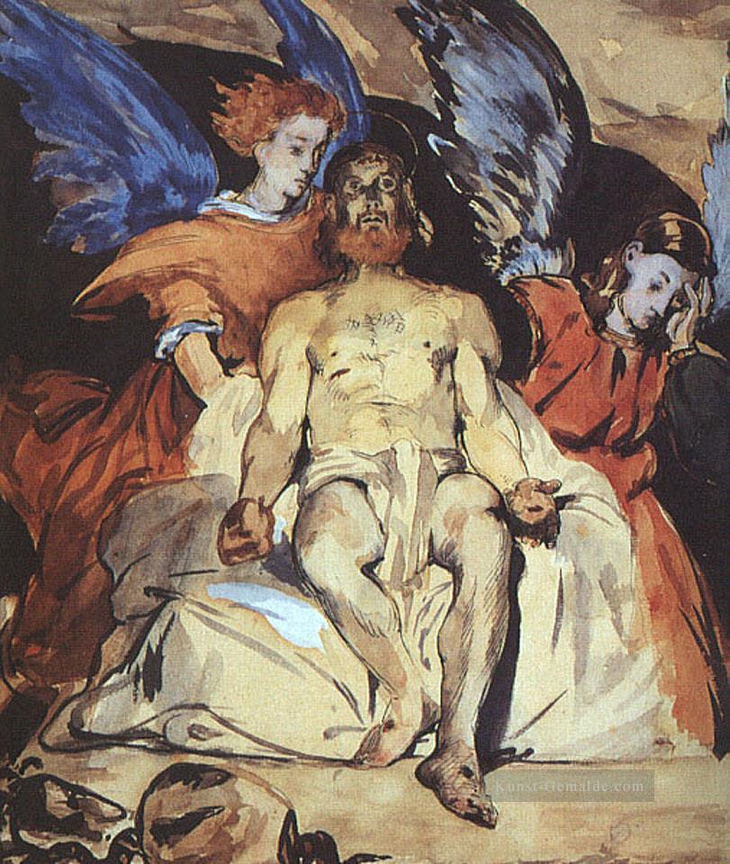 Christus mit Engeln Realismus Impressionismus Edouard Manet Ölgemälde